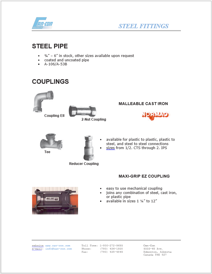 Steel Fitting Catalogue